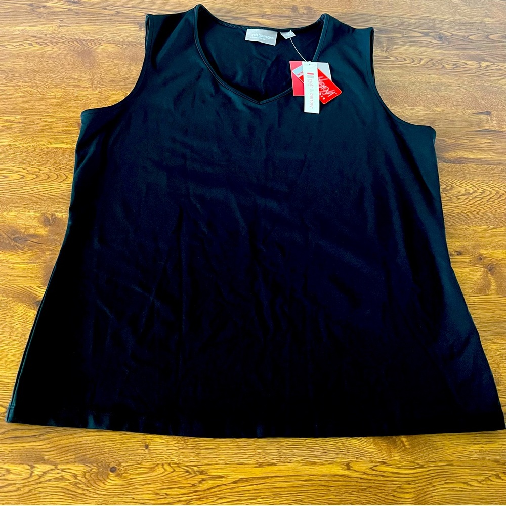 Womens size 1X NWT Croft & Barrow black tank top